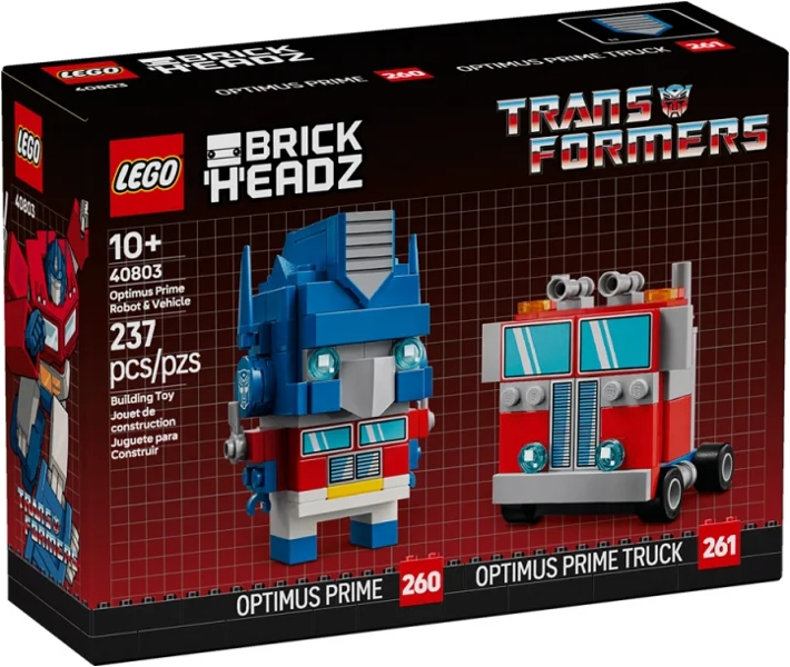 * LEGO - 0 - 40803 -BrickHeadz - Optimus Prime Robot & Vehicle - H