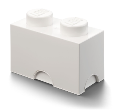 LEGO - 5006869 - Autres - Brique de rangement à 2 tenons - Blanche