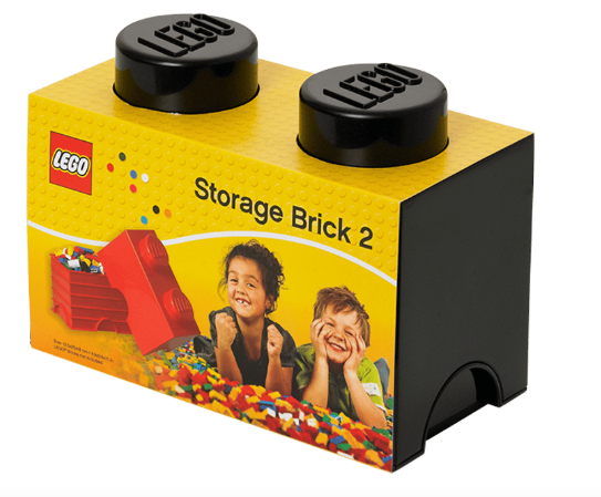 LEGO - 5006868 - Autres - Brique de rangement à 2 tenons - Noire