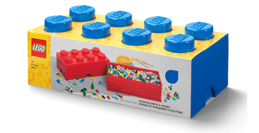 LEGO - 5006921 - Autres - Brique de rangement à 8 tenons - Bleue